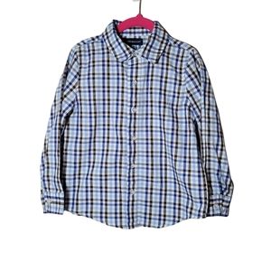 Andy & Evan Long Sleeve Plaid Patterned Button Up Shirt Size 5 Boys
